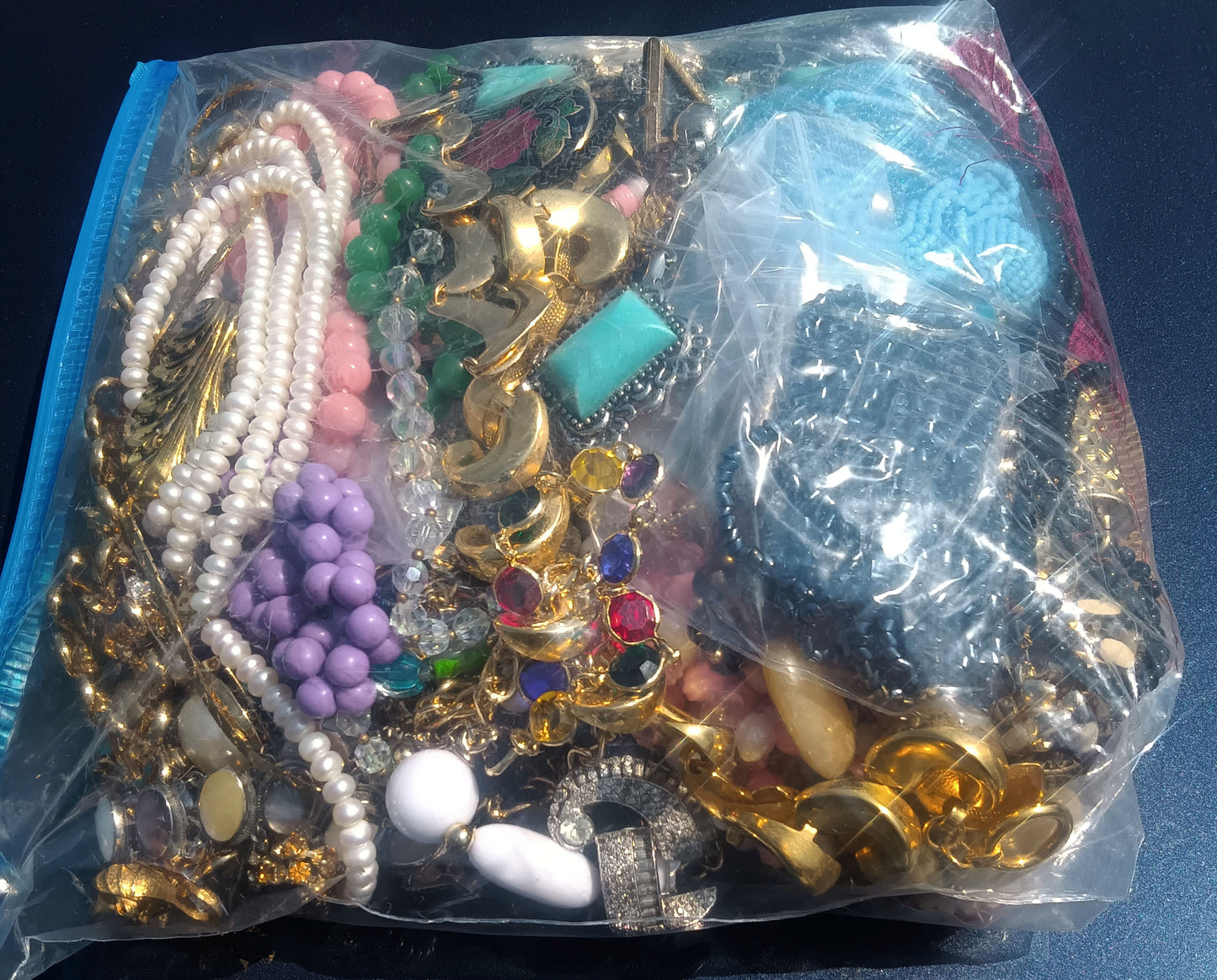 Vintage Mystery Mixed Costume Jewelry Bag #2
