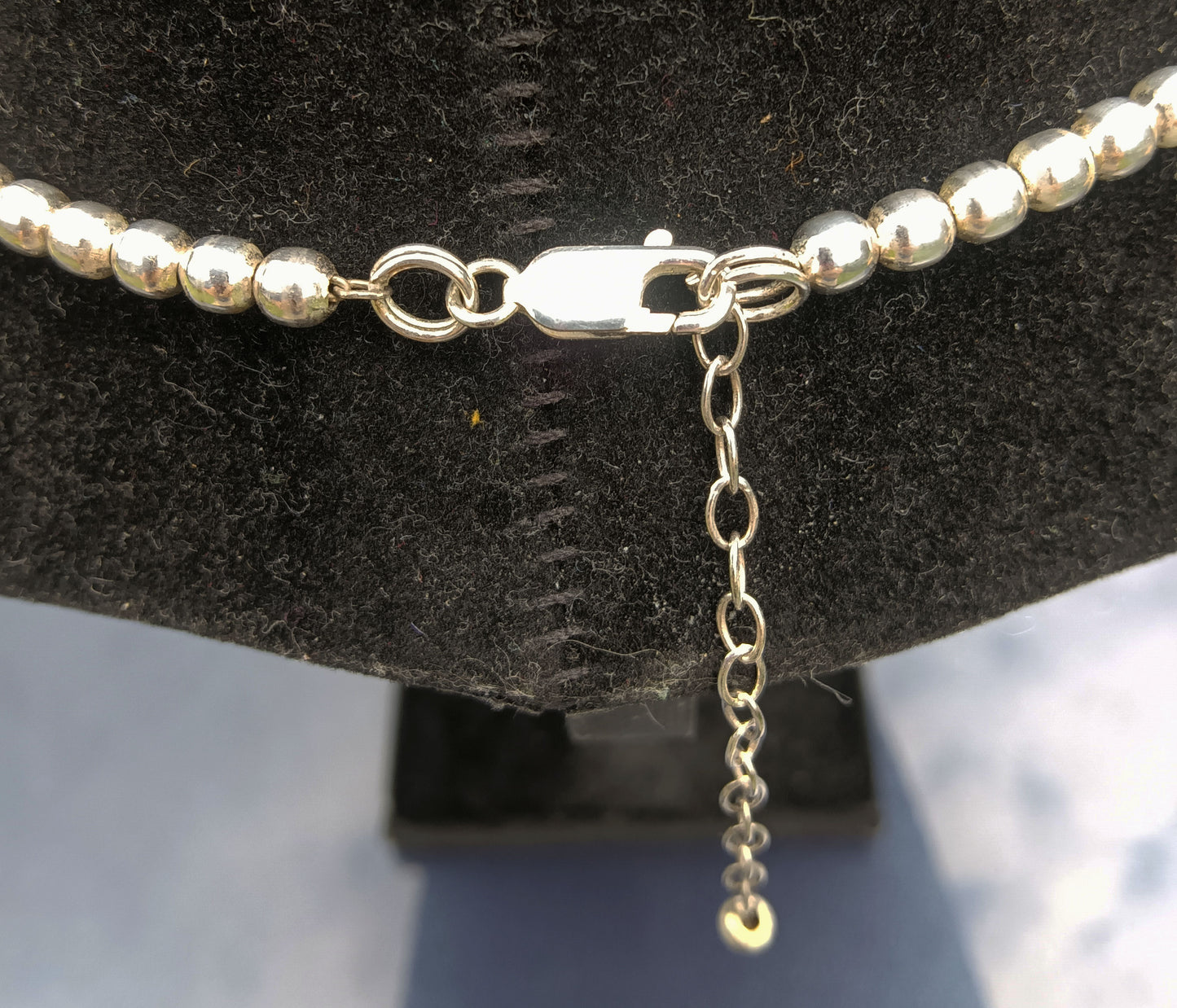 Graduated Sterling Silver Ball Necklace