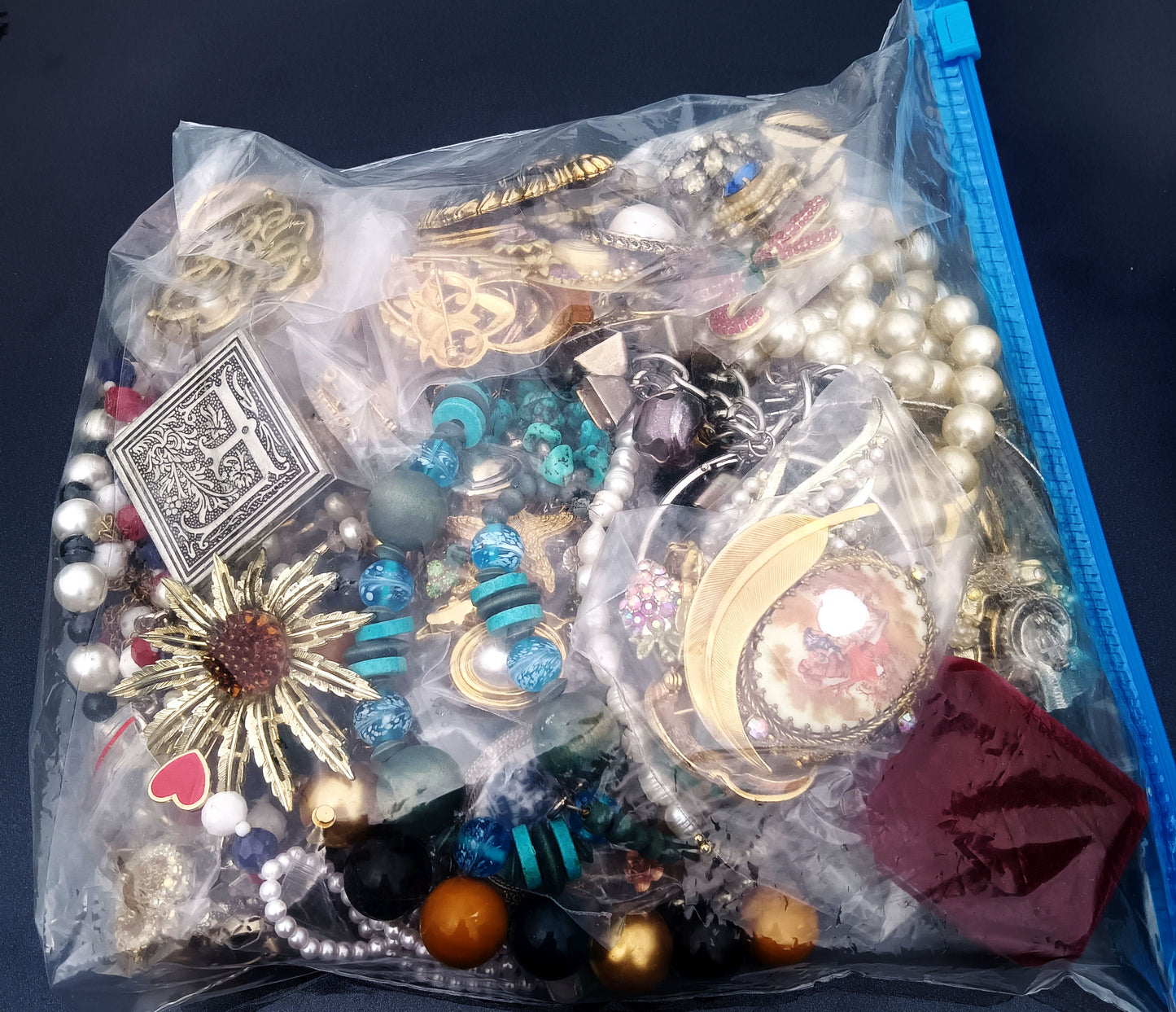 Vintage Wearable Mystery Costume Jewelry Bag #21