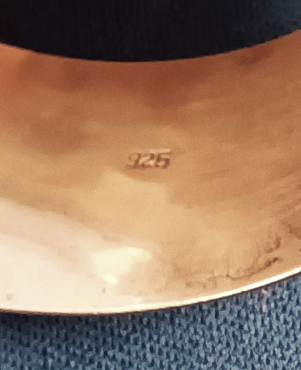 Etched Sterling Silver Cuff Bracelet with Safety Chain