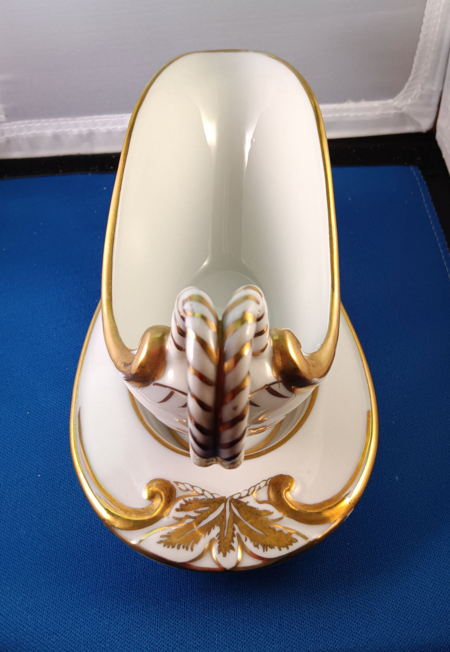 Vintage Victorian Style Porcelain Sauce Dish and Saucer - Andrea – 1950s – Japan