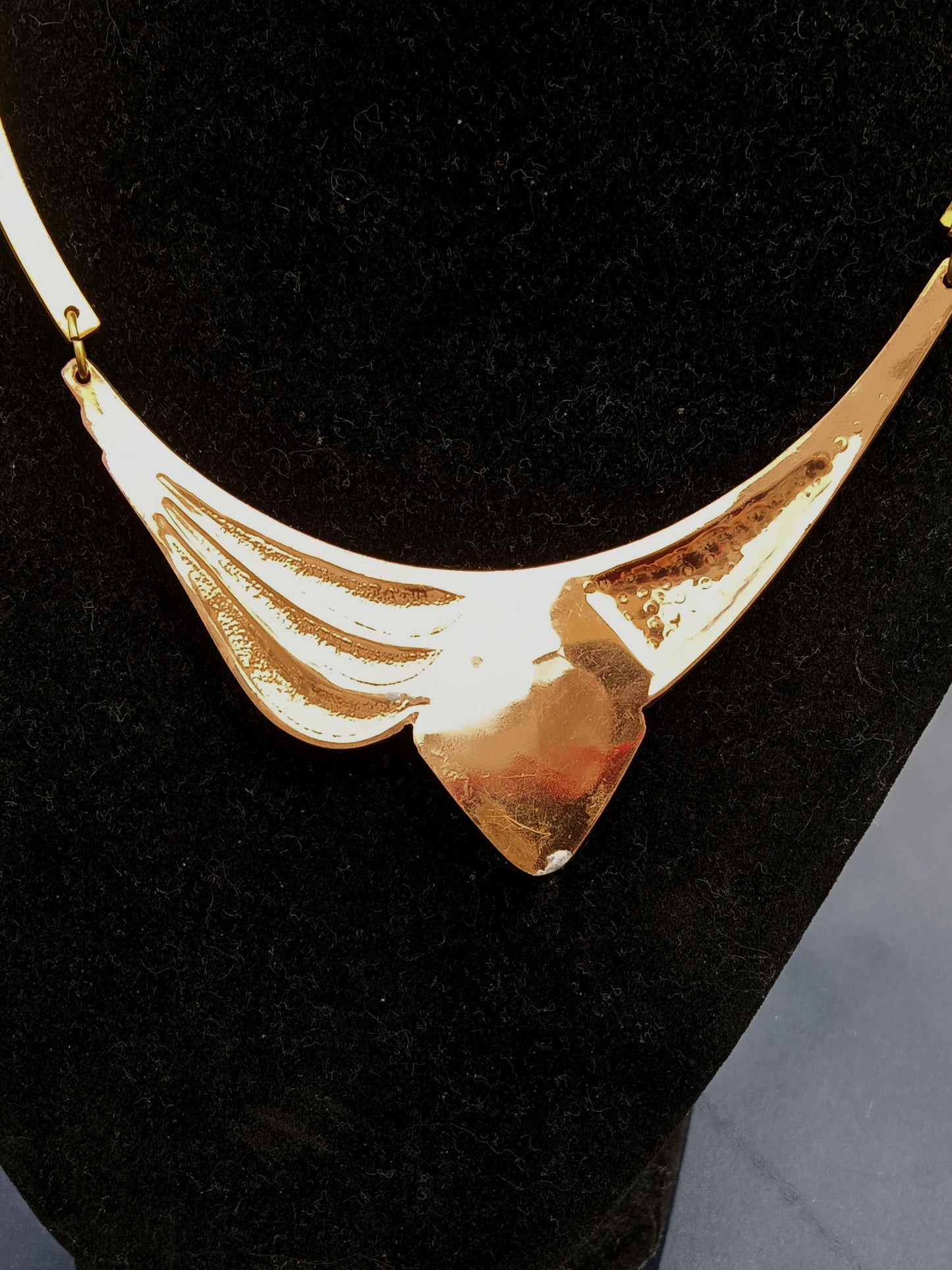 Vintage Mid Century Modernist Necklace Choker in the Style of Richard Kaish - Modern Artisan Studio Jewelry - Unsigned