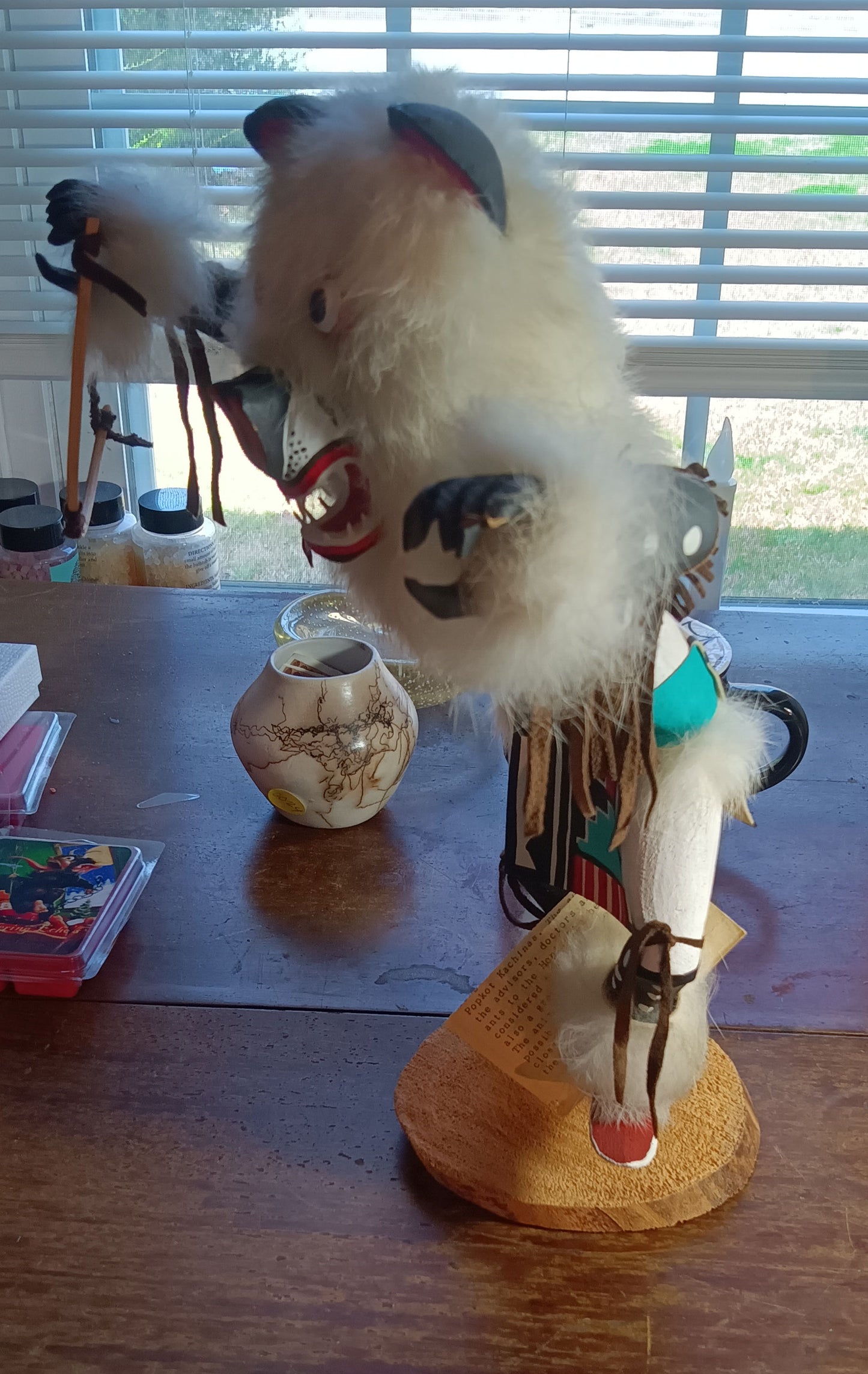 Bear Kachina – Hon Kachina; Dancing; Hopi; Signed by F. Largo