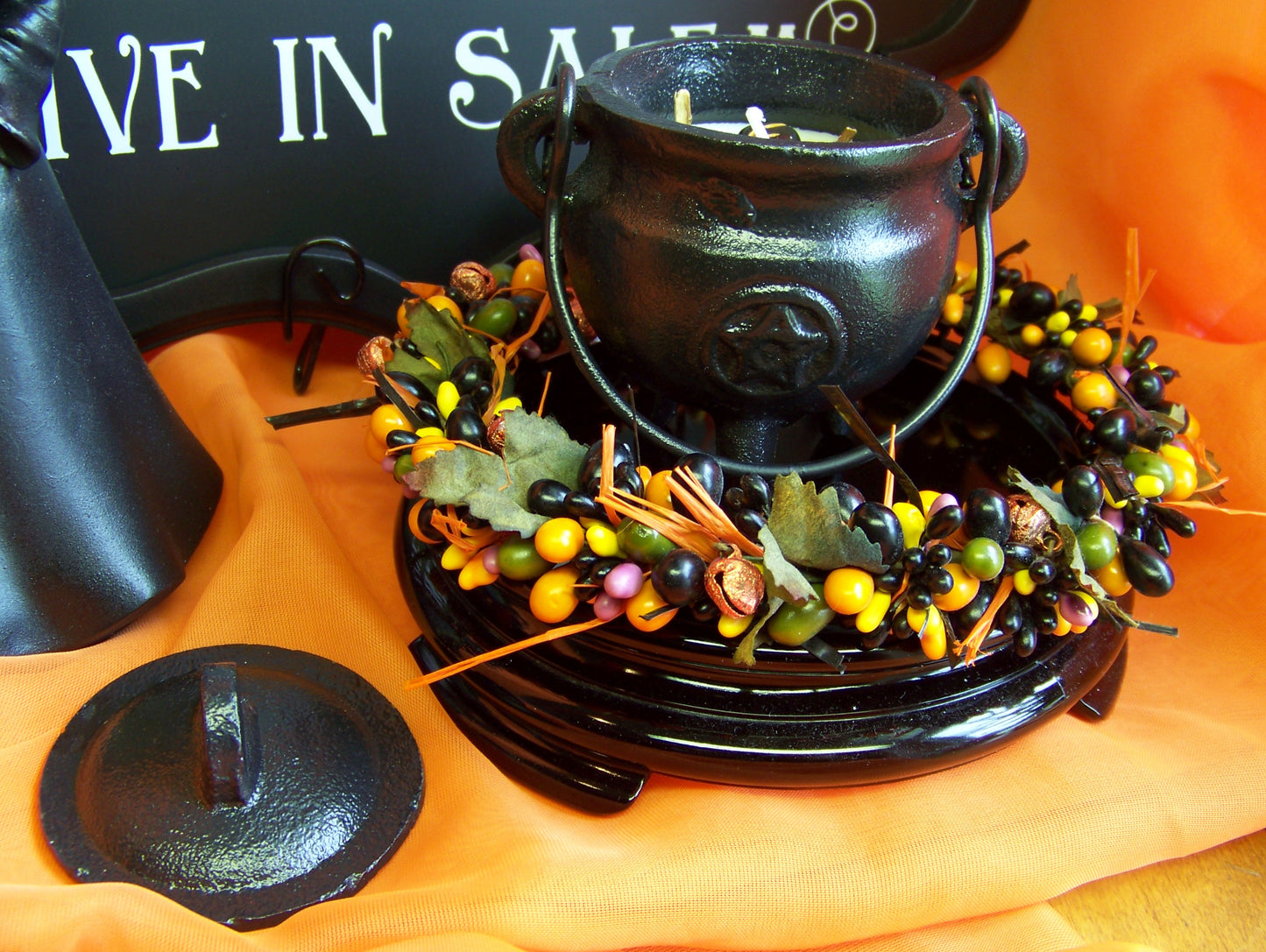 Samhain Cast Iron Cauldron Candle