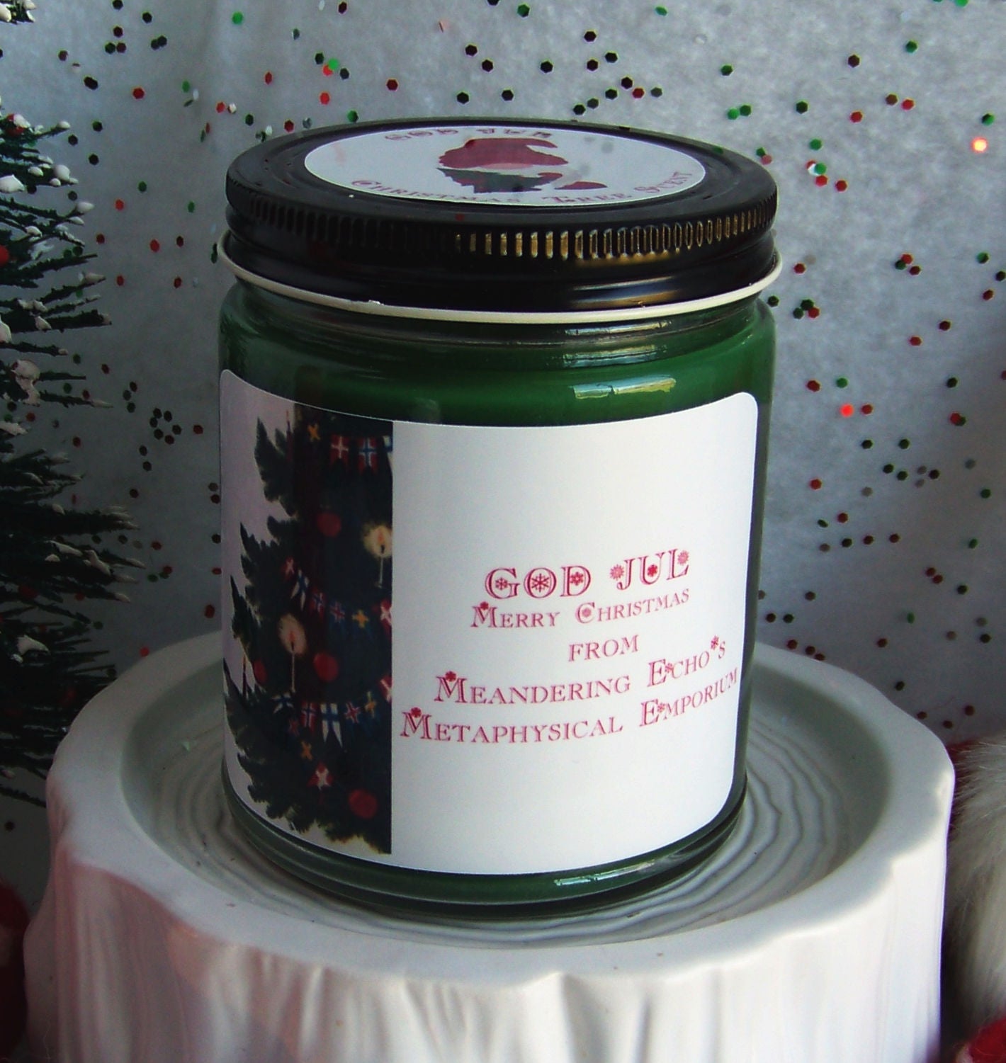 "God Jul" - Merry Christmas Candle