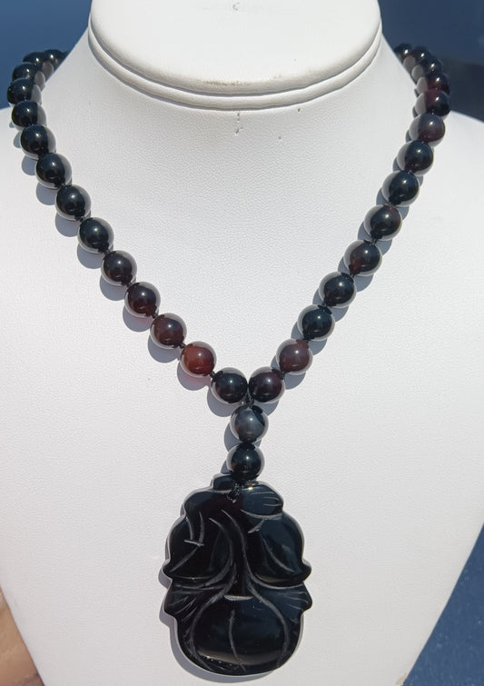 Black Onyx Asian style Fruit Necklace