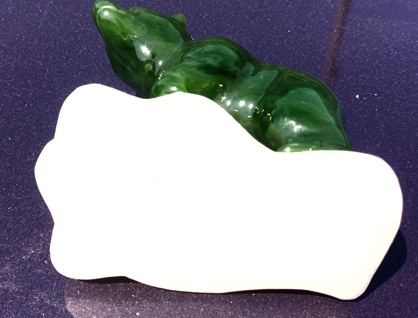 Genuine Nephrite Jade Hand Carved Walking Grizzly Bear / Inuit