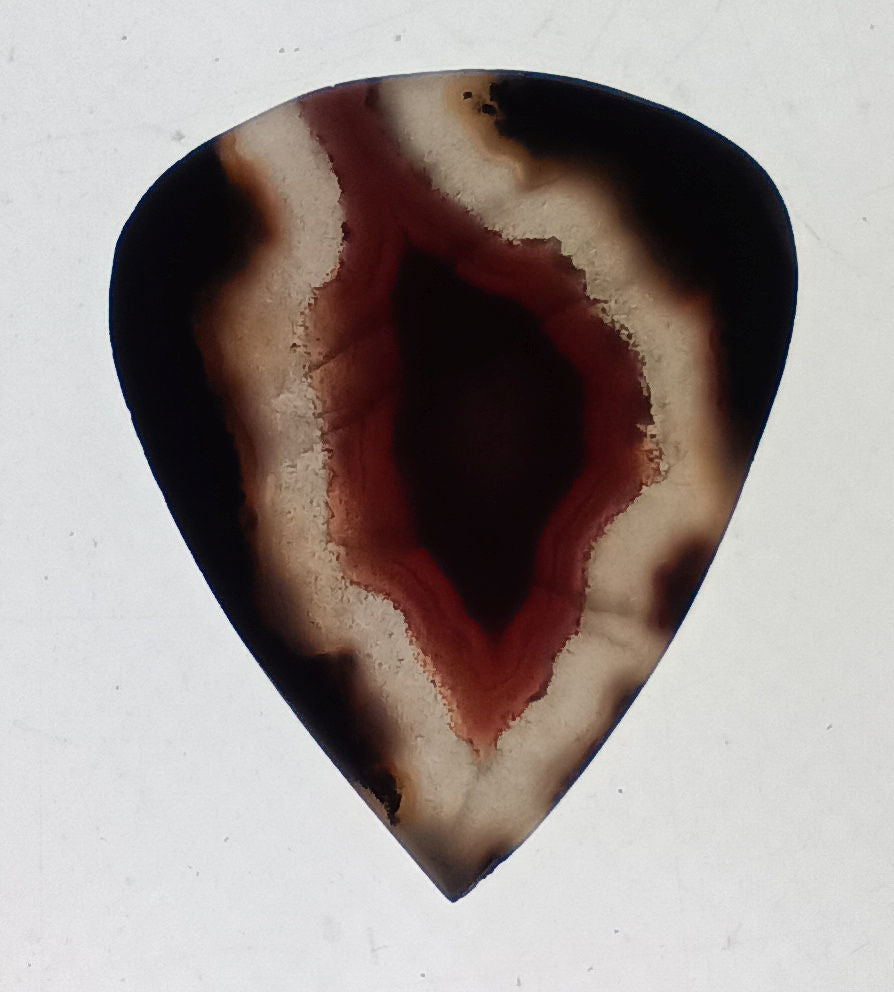 Cathedral Agate Stone Guitar Pick - (2.8mm thick)