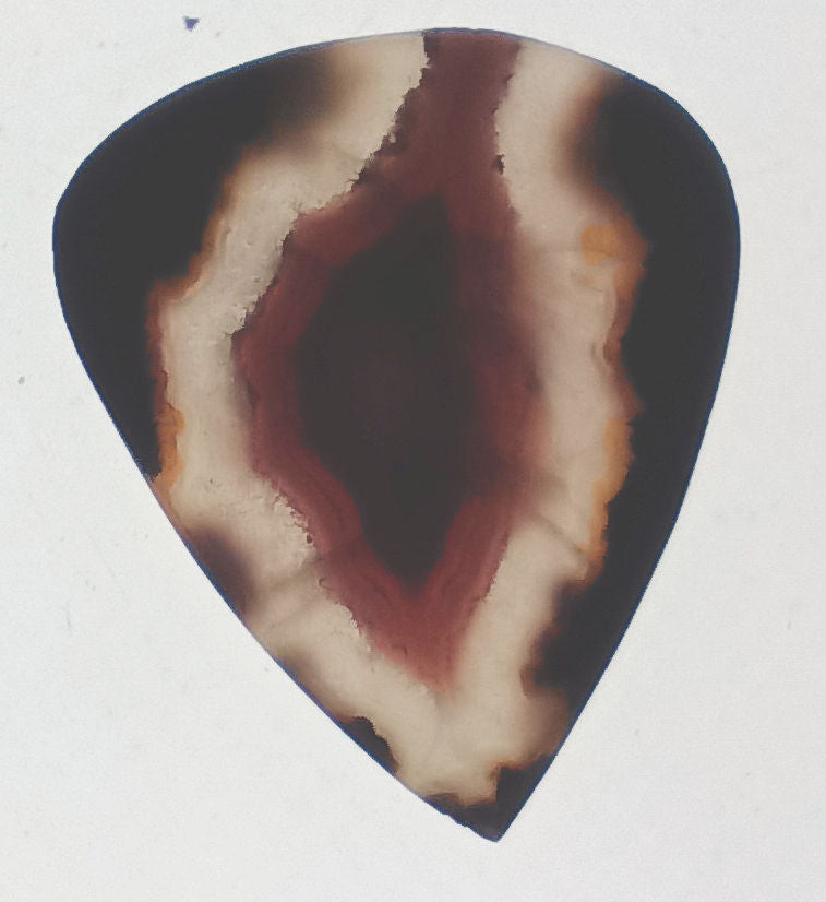 Cathedral Agate Stone Guitar Pick - (2.8mm thick)