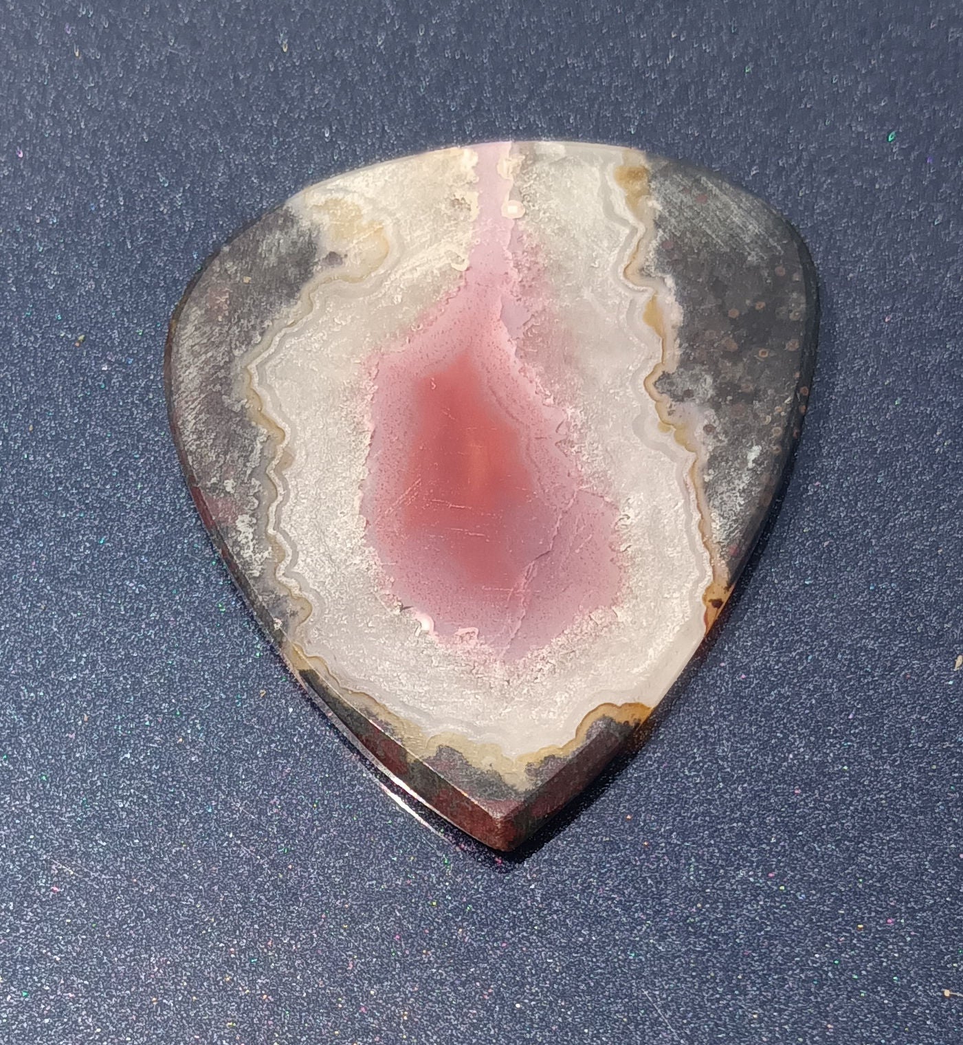 Cathedral Agate Stone Guitar Pick - (2.2mm thick)