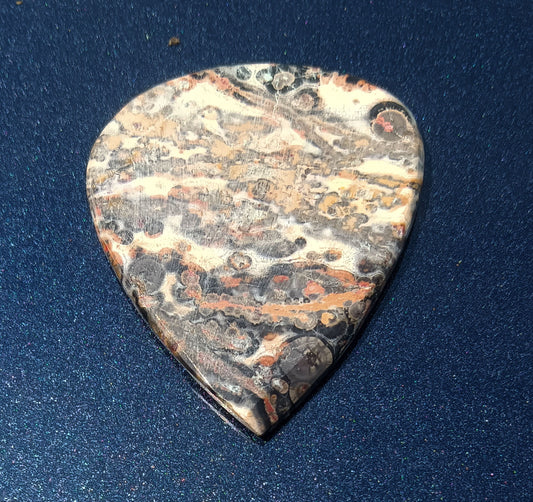 Leopardskin Jasper Metaphysical Guitar Pick