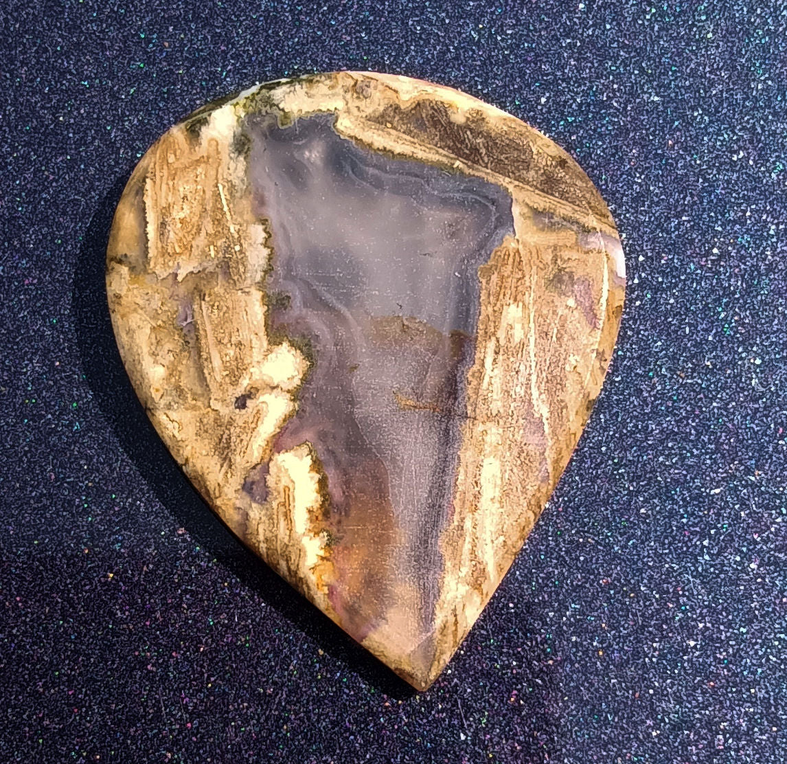 Translucent Agate Metaphysical Guitar Pick - Small