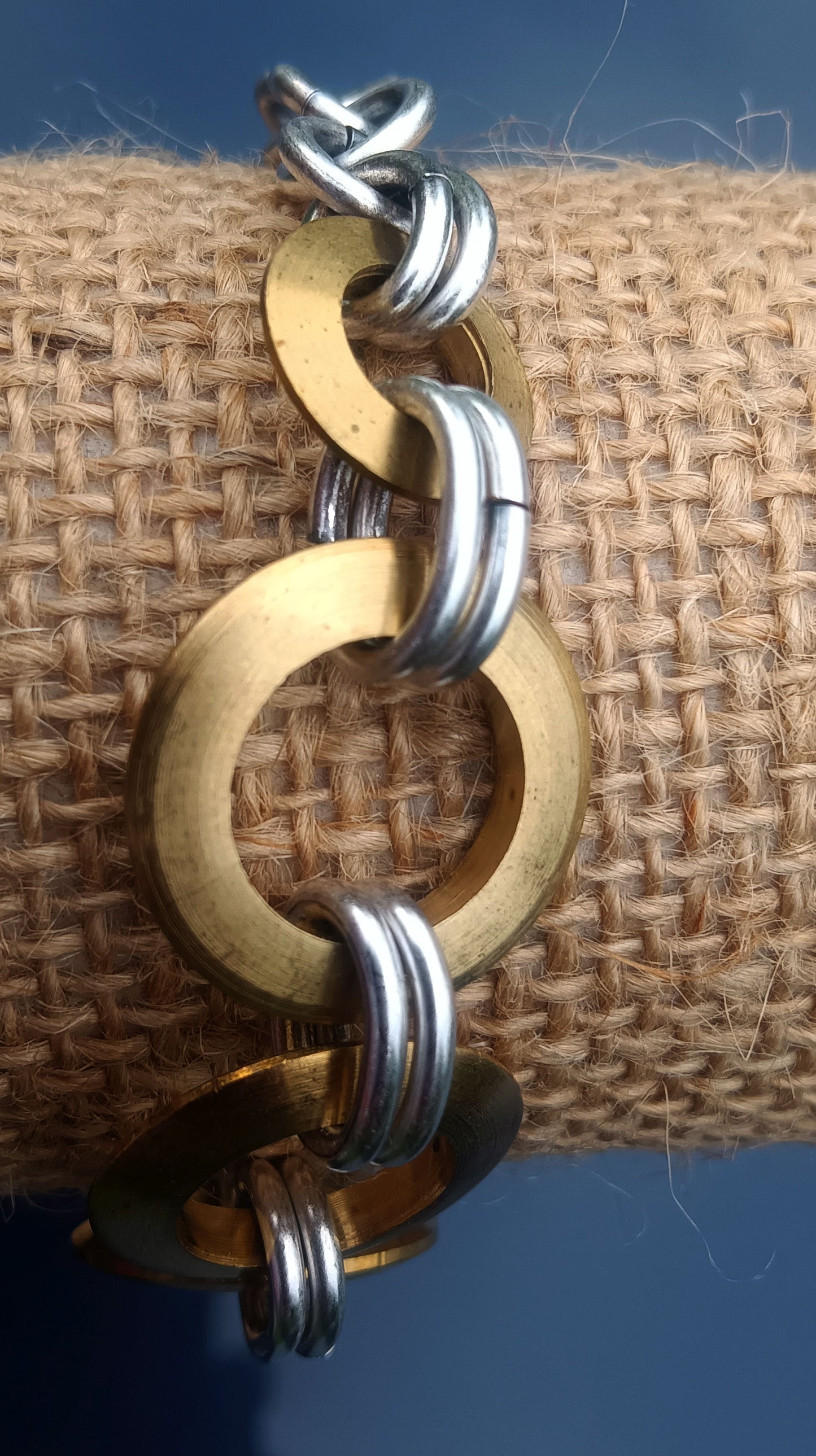 Bronze Linked Circles Bracelet by Lochlin Smith