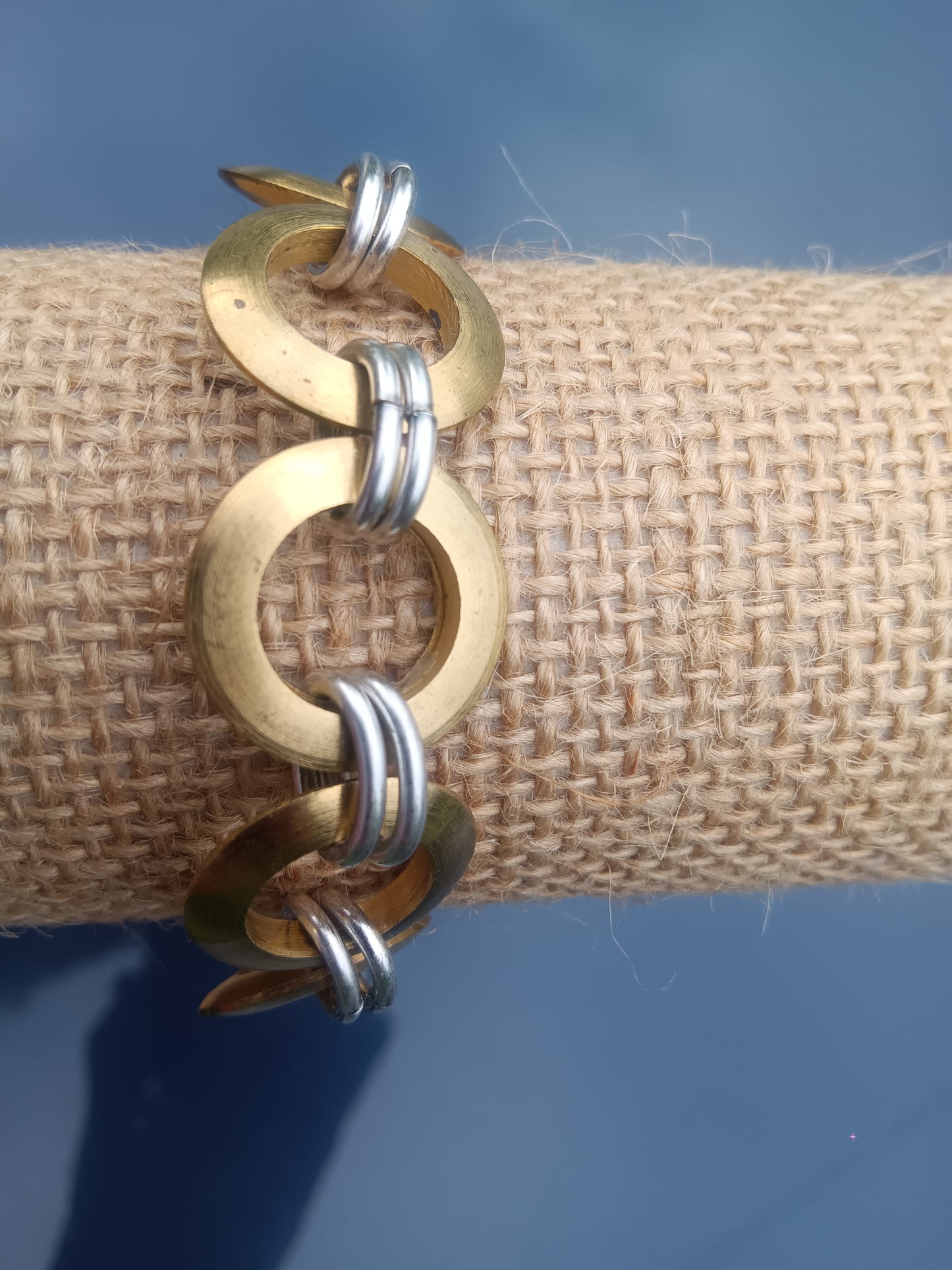 Bronze Linked Circles Bracelet by Lochlin Smith