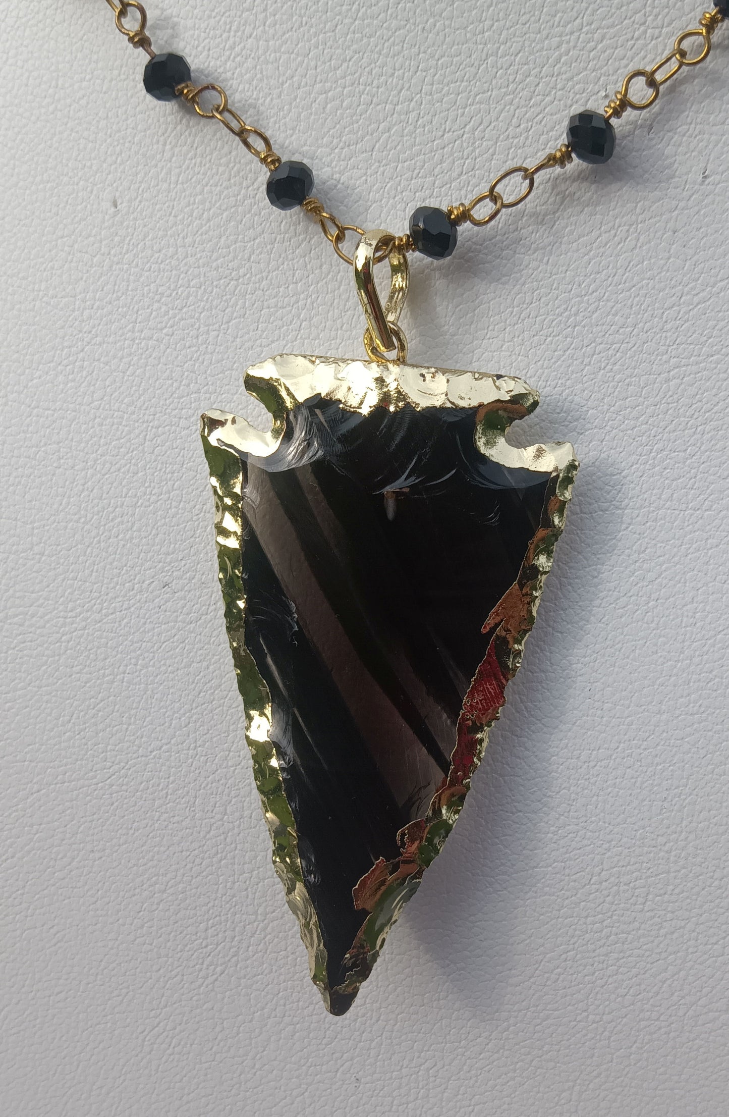 Knapped Obsidian Arrowhead Necklace