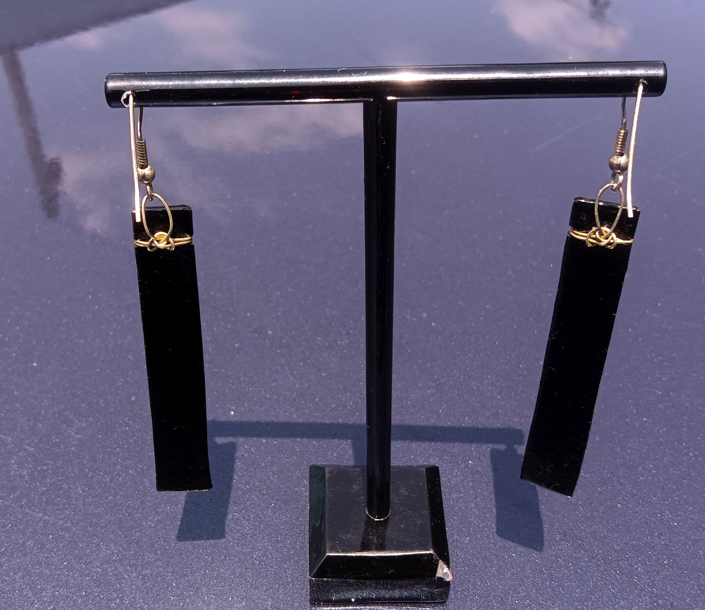 Dichromatic Foil Glass Earrings