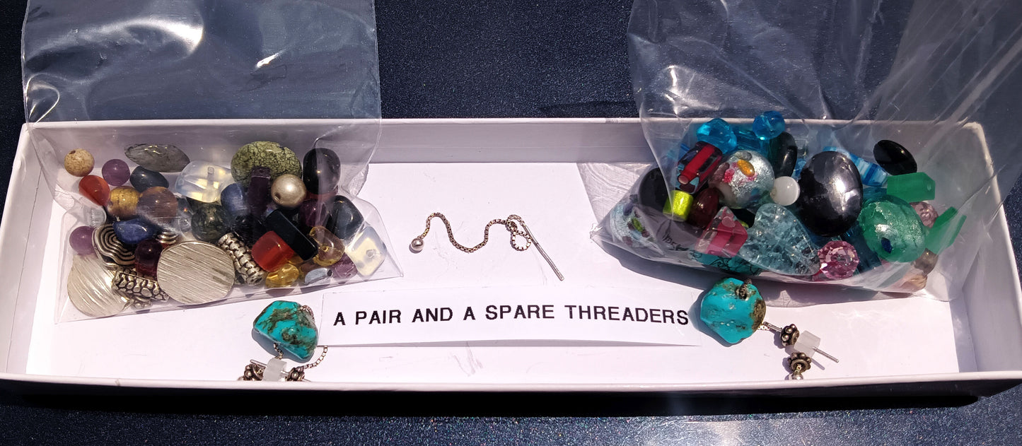 Threader Earrings - "A Pair and a Spare"