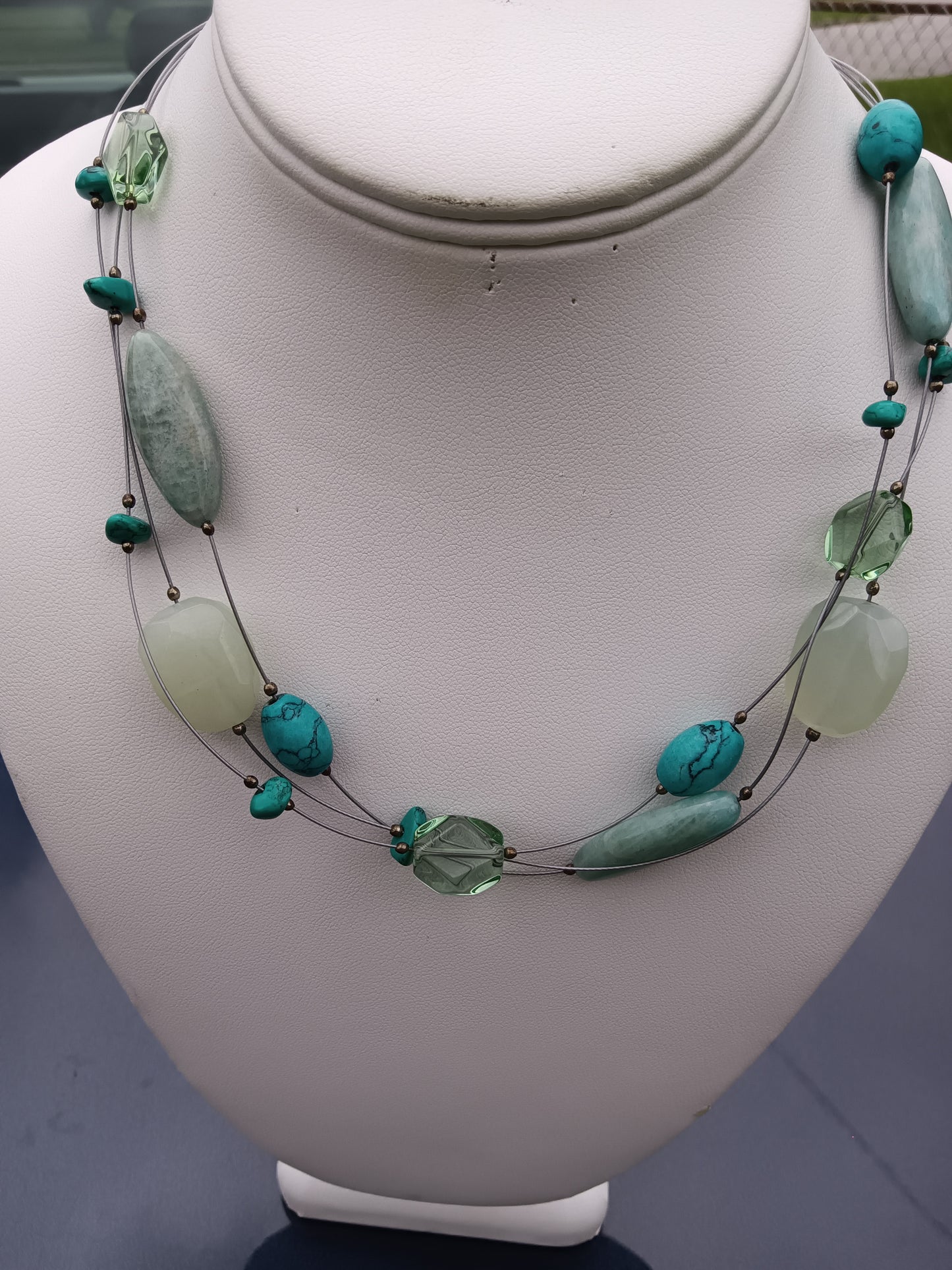 Silpada Gems of the Sea Statement Necklace 3-Strand