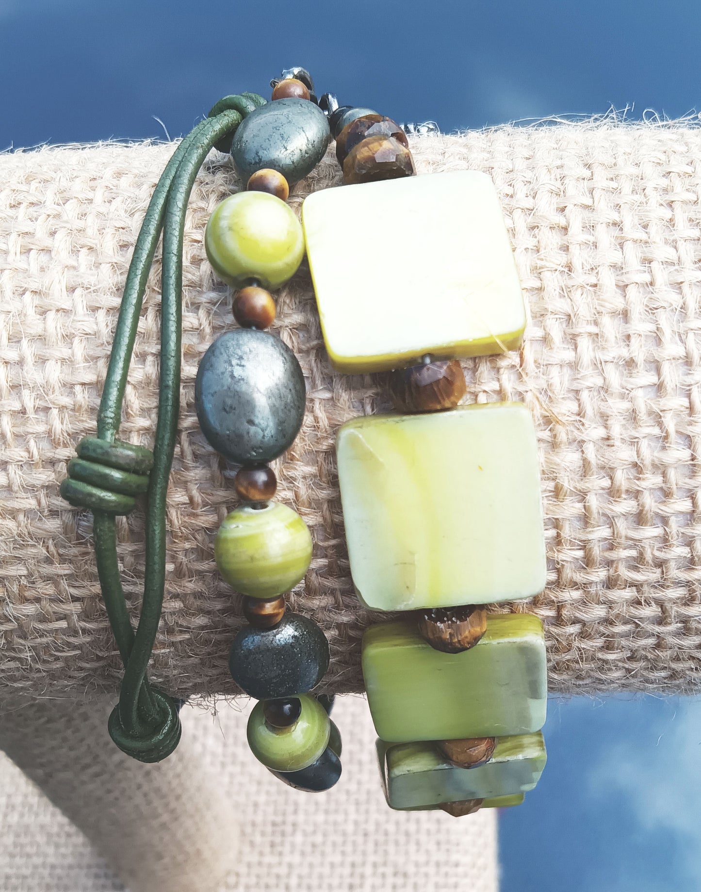 Silpada B1132 Green Leather Bracelet