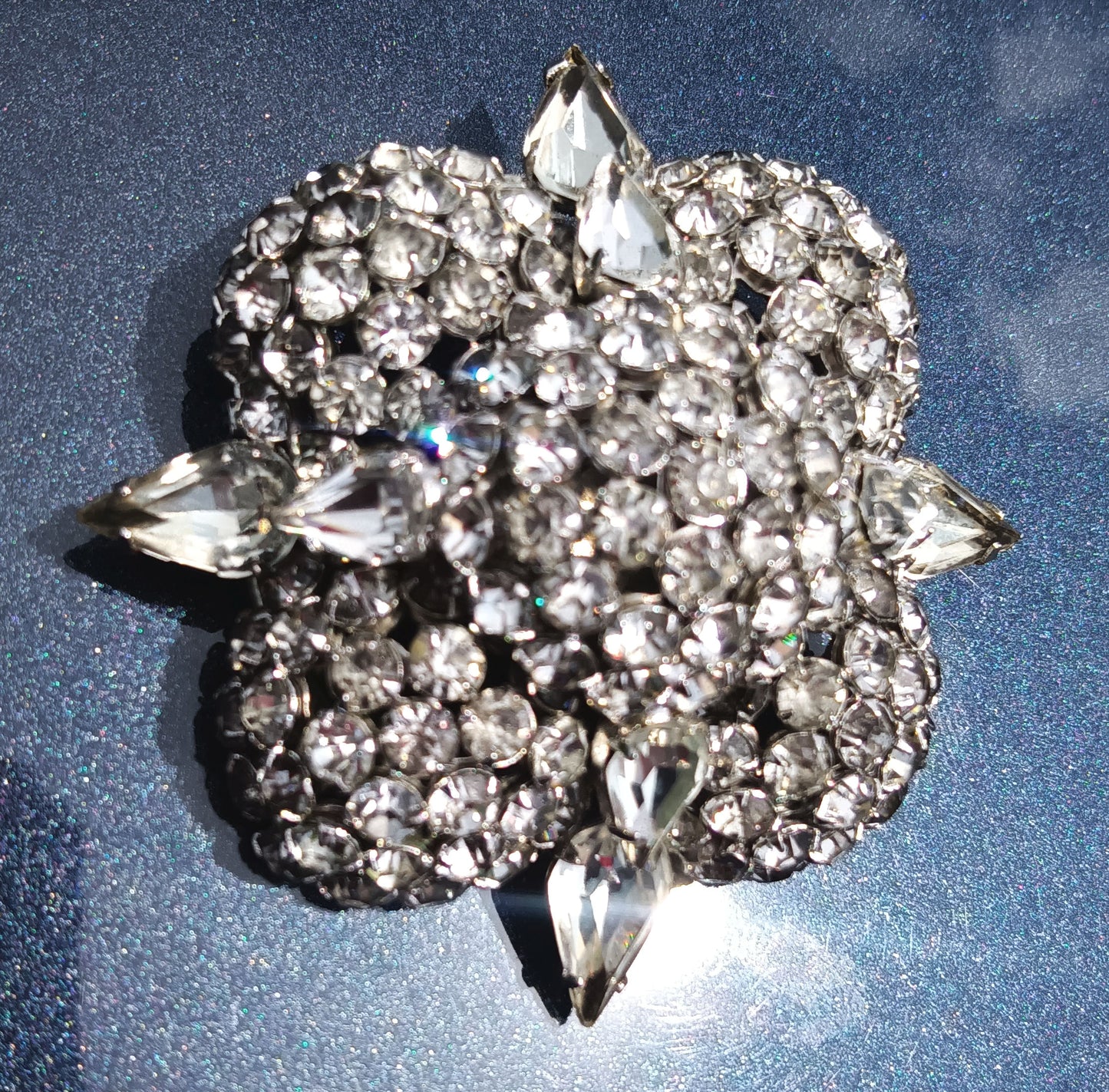 Warner Vintage Rhinestone Dome Brooch