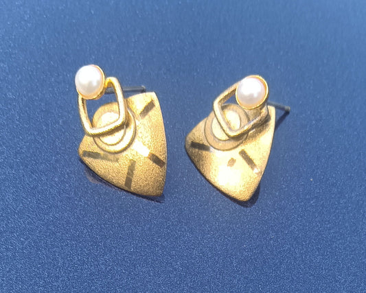 Keith Lewis Studio Small Posted Triangle Earrings