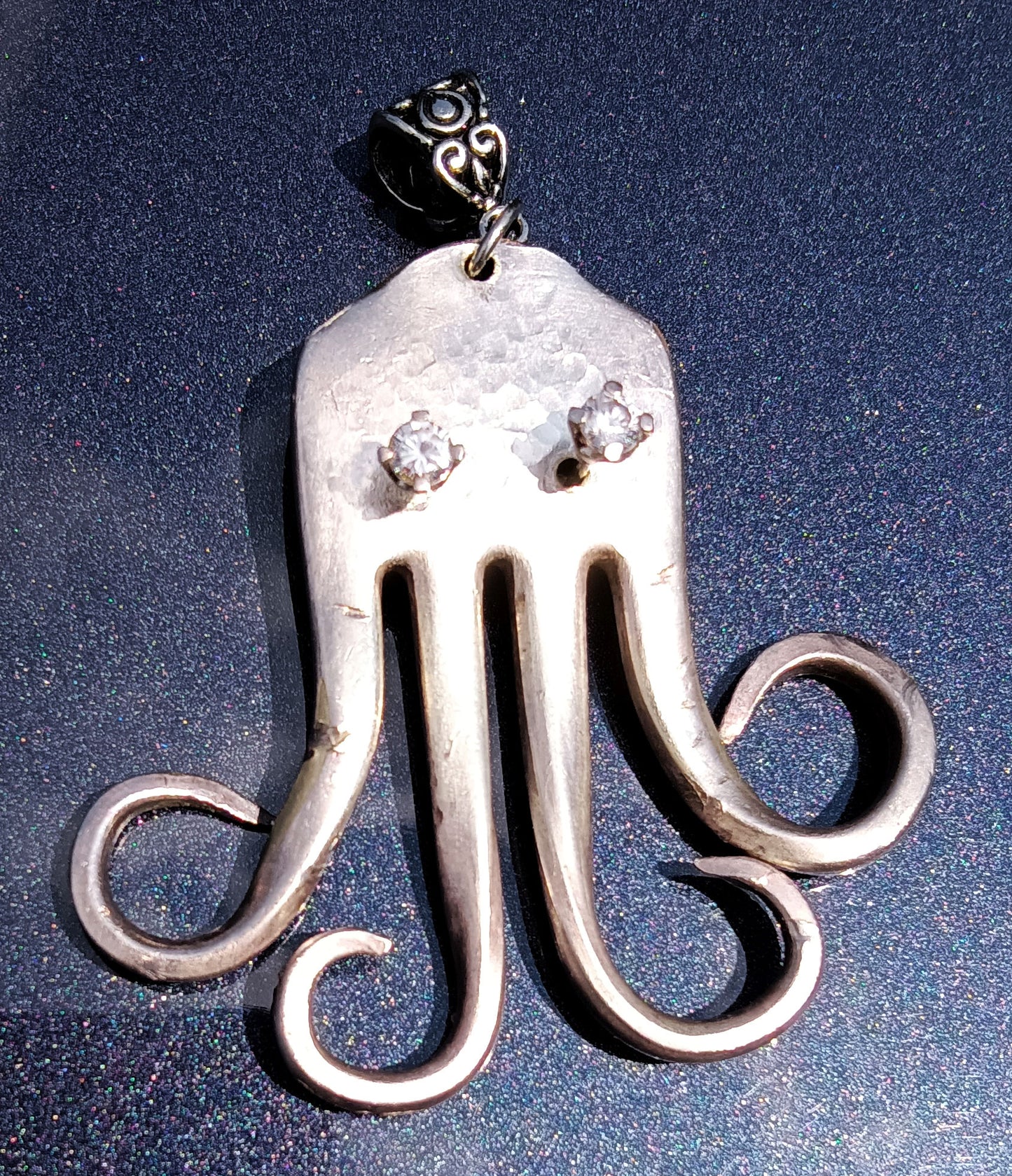 Silver Fork Octopus Pendant