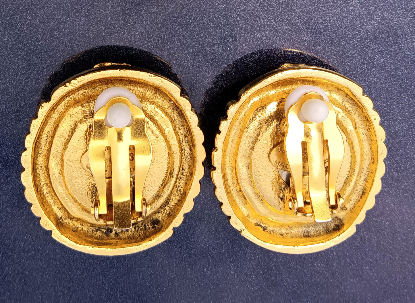 Chanel Faux Pearl Gold-toned Earrings with the CC Logo - Rare