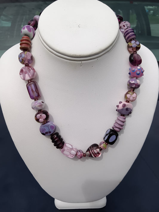 Lampworked Bead Necklace