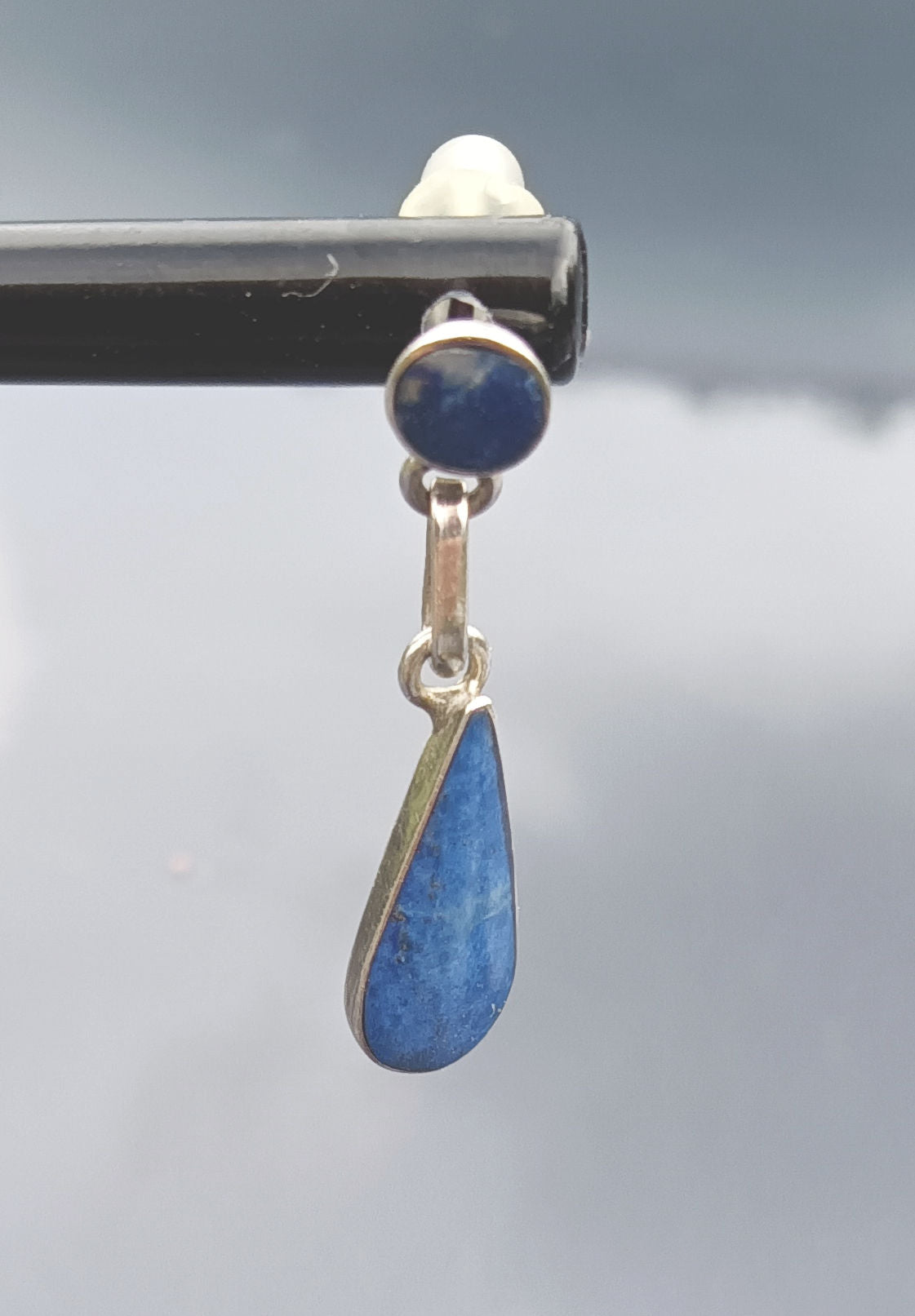 Lapis Lazuli Dangle Earrings - 950 Silver