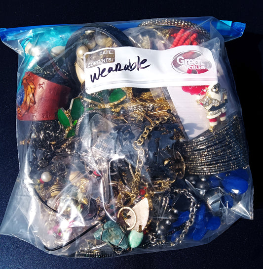 Wearable  Costume Jewelry Mystery Bag #22