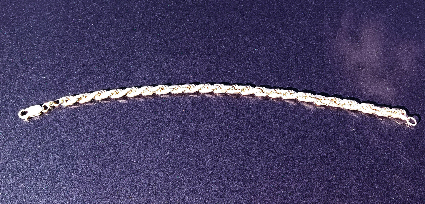 Sterling Silver Heavy Helix Bracelet