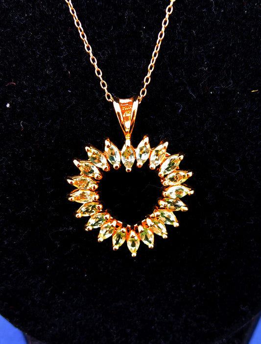 Peridot Heart Necklace