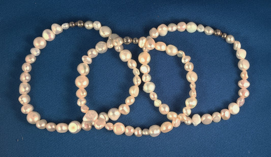 Silpada B1601 Goddess Set Of 3 Freshwater Pearl Stretch Bracelets