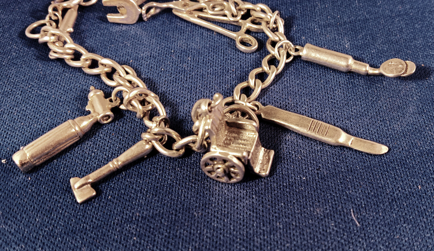 Medical Instrument and Symbol Charm Bracelet