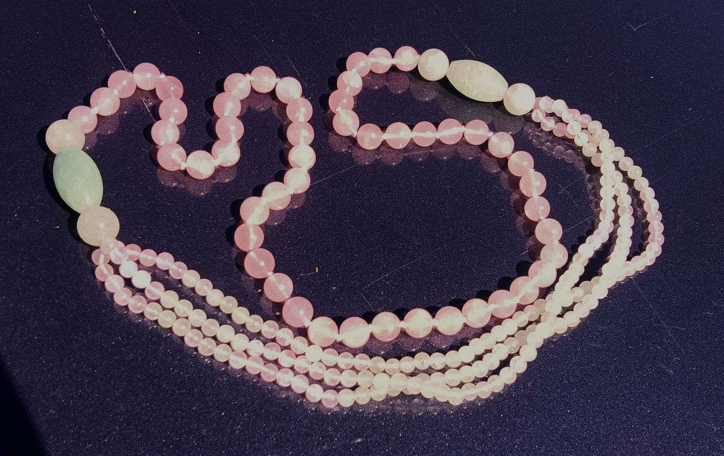 Rose Quartz and Green Aventurine Necklace