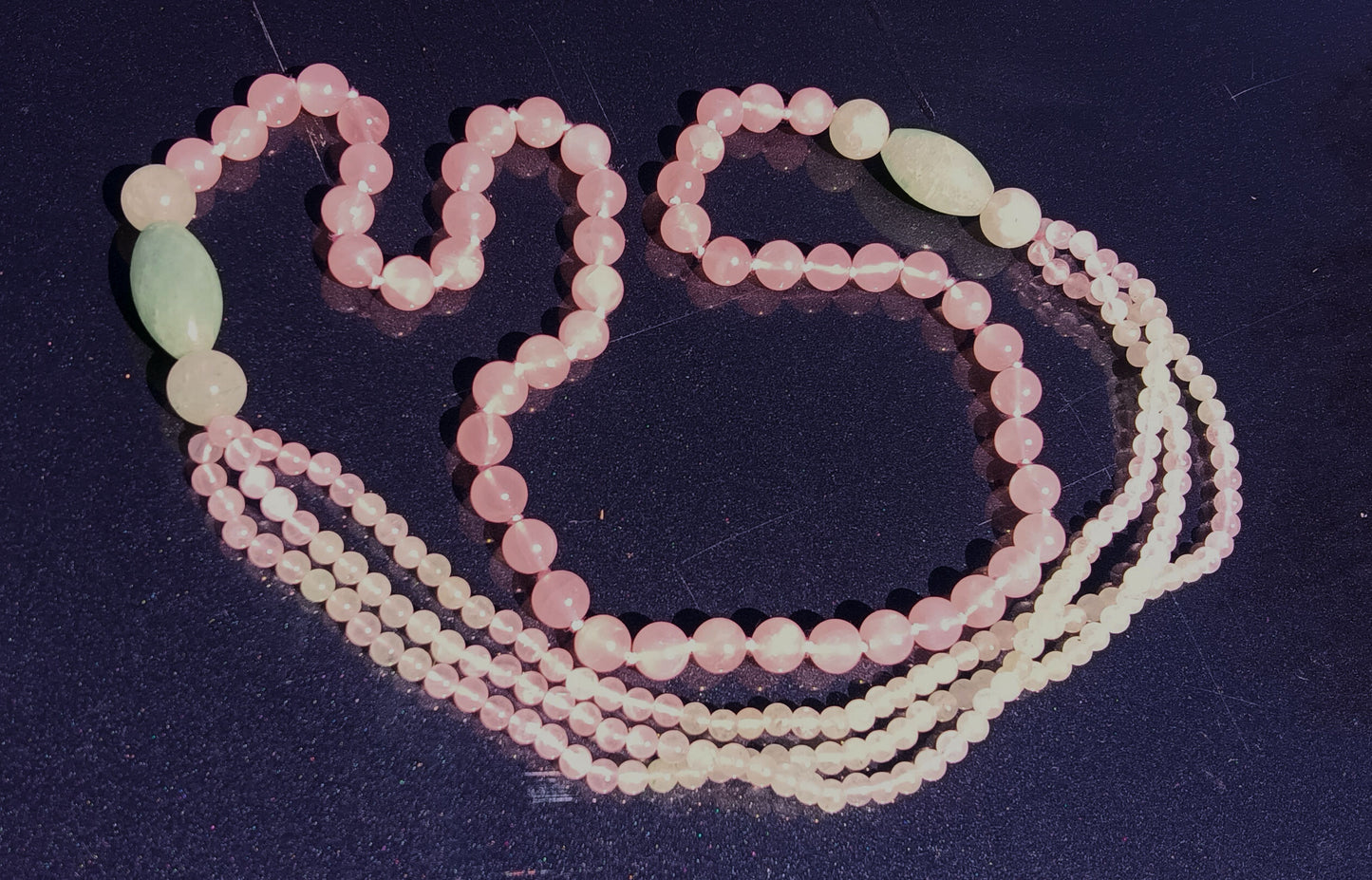 Rose Quartz and Green Aventurine Necklace