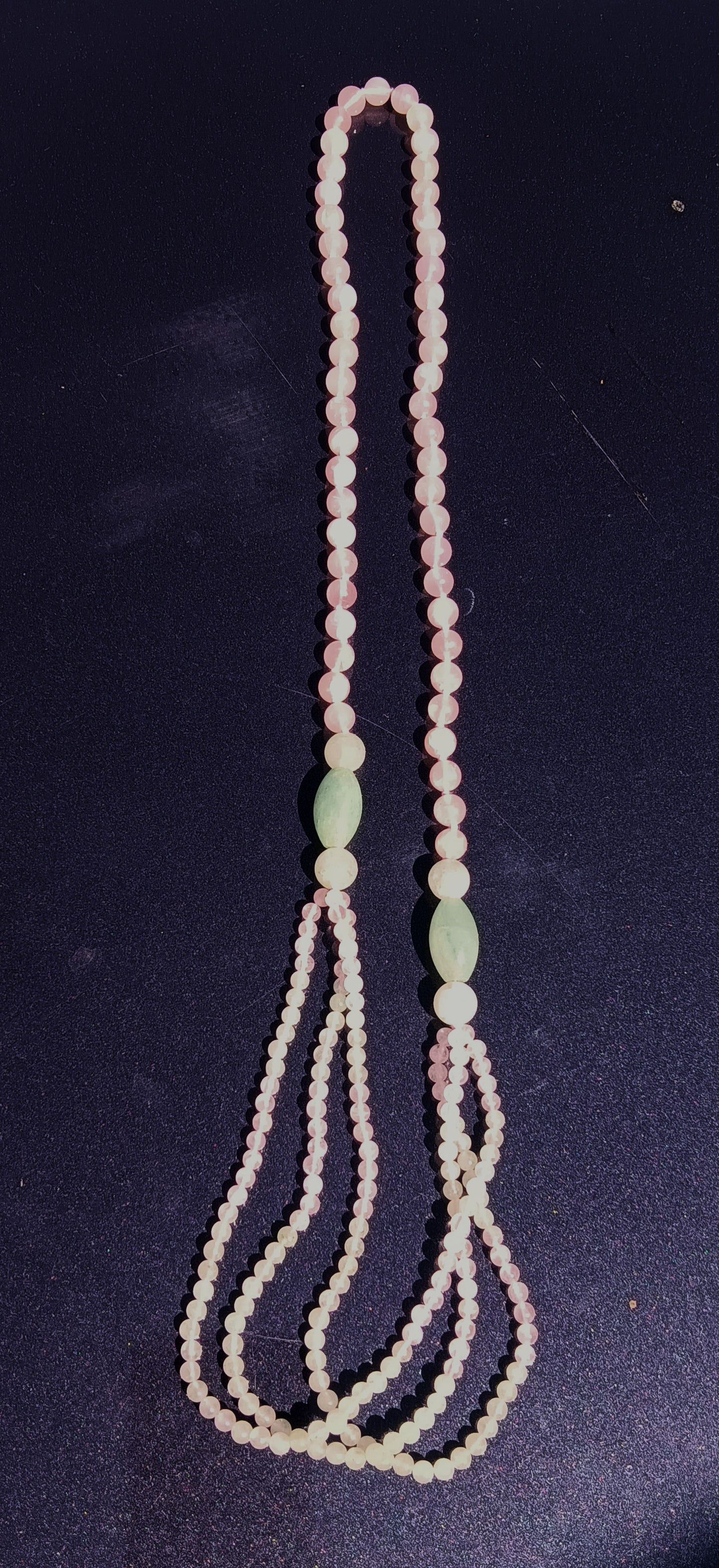 Rose Quartz and Green Aventurine Necklace