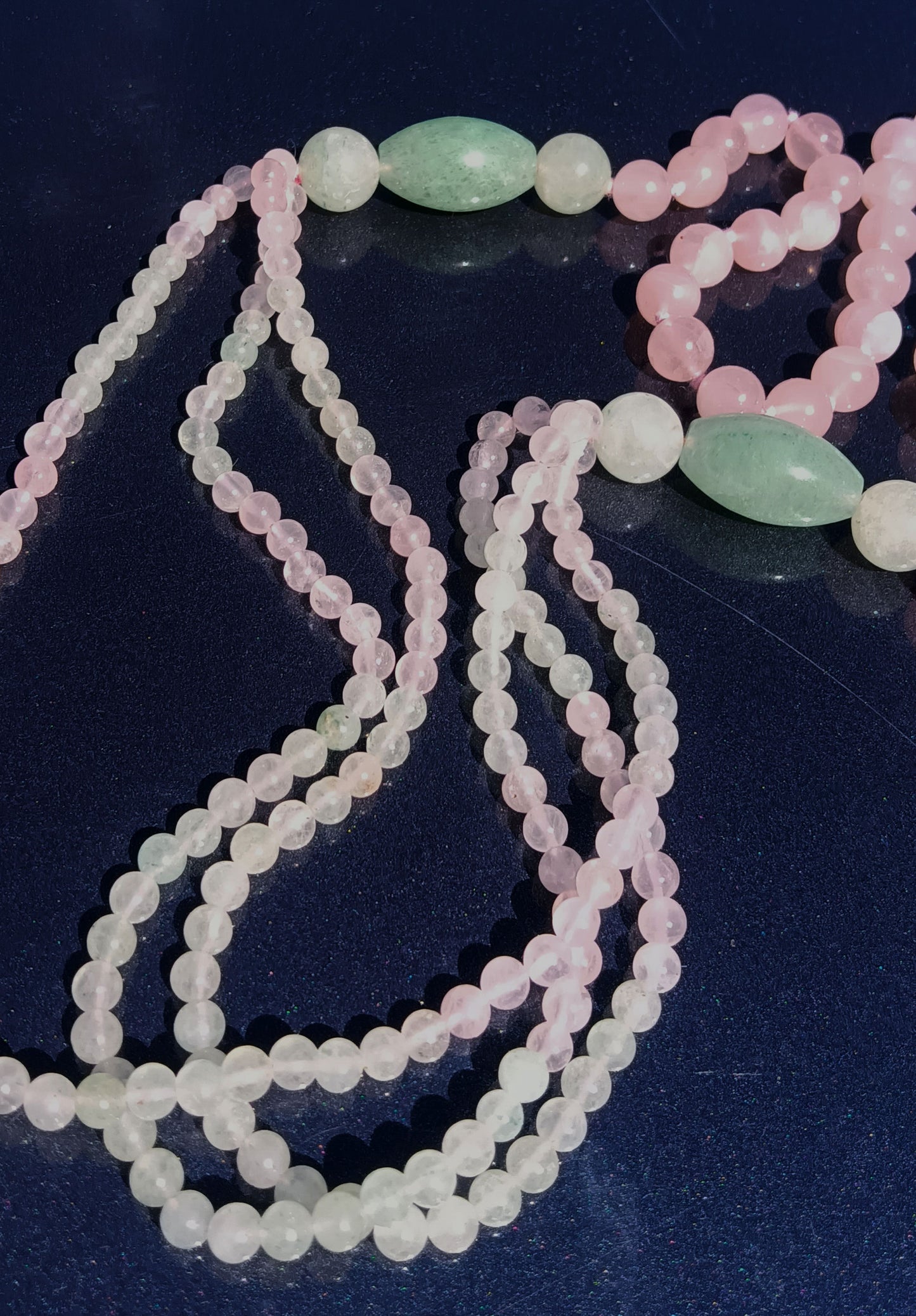 Rose Quartz and Green Aventurine Necklace