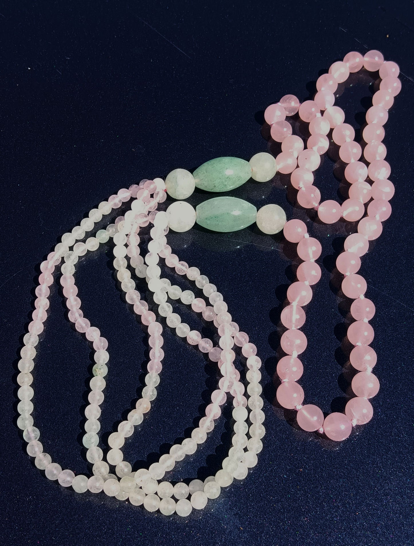 Rose Quartz and Green Aventurine Necklace