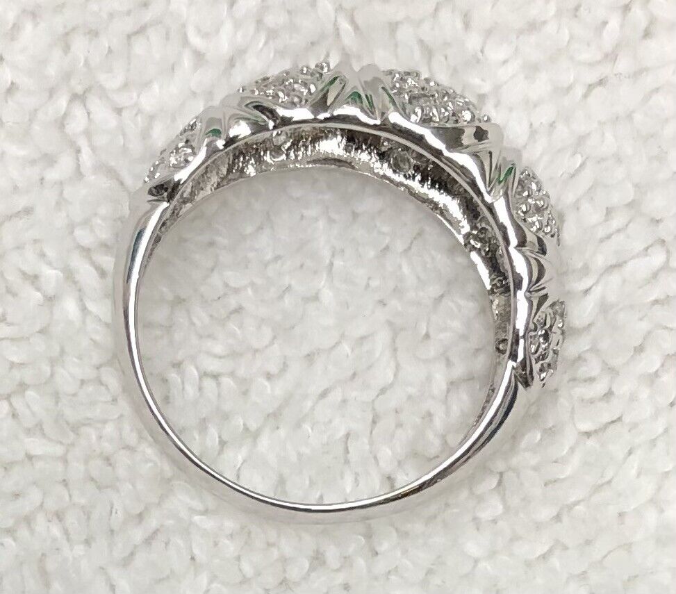 Dome Shaped Band With Cubic Zirconia Size 7