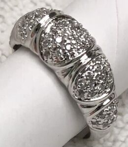 Dome Shaped Band With Cubic Zirconia Size 7