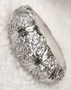 Dome Shaped Band With Cubic Zirconia Size 7