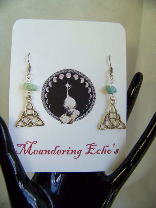 Triquetra Amazonite Earrings